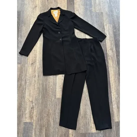 Danny & Nicole Women's 2 Piece Black Suit Set - Picture 1 of 10
